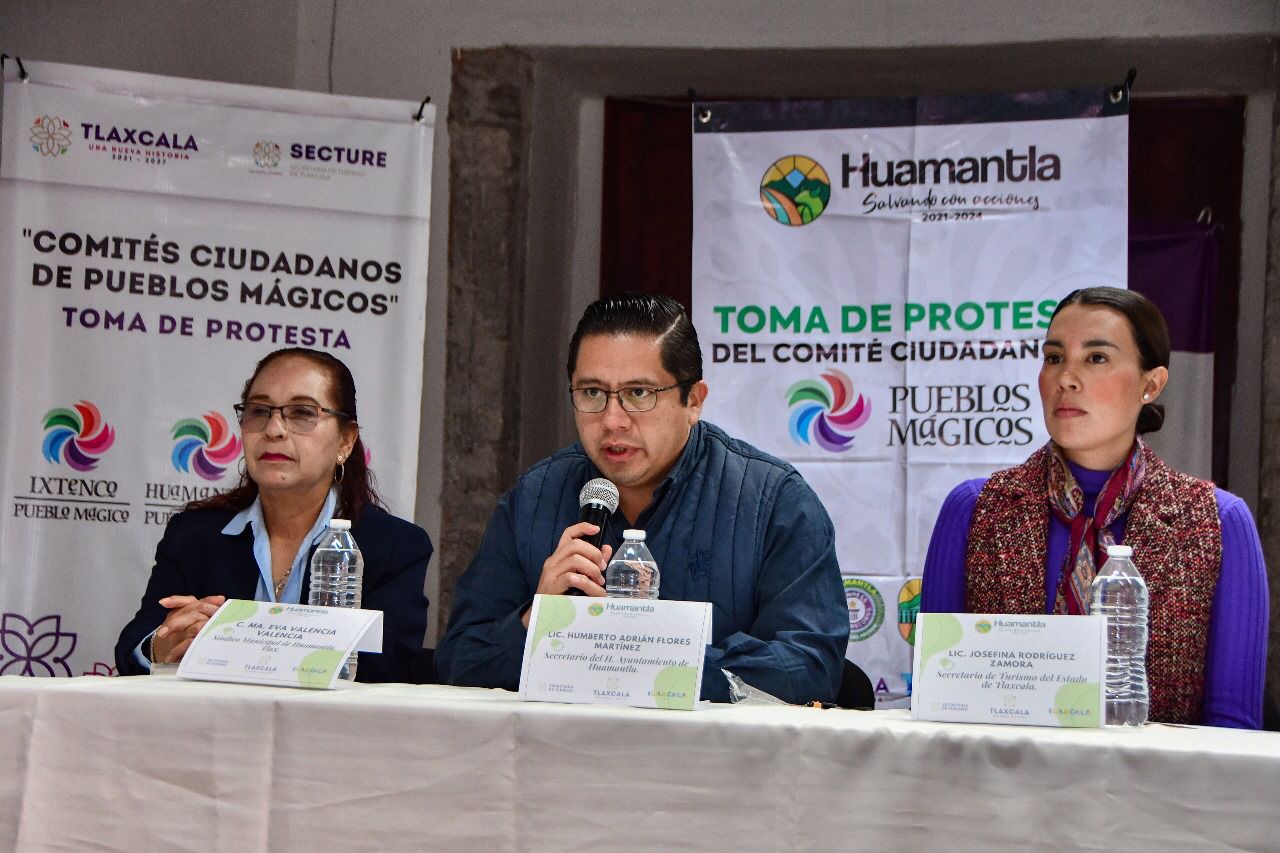 Rinden protesta integrantes del Comité Ciudadano del Pueblo Mágico de Huamantla